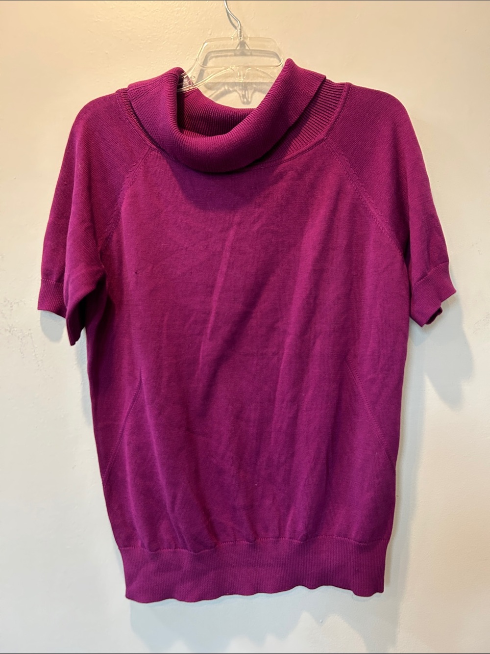 Ann Taylor Bright Fuchsia Cowl Neck Sweater